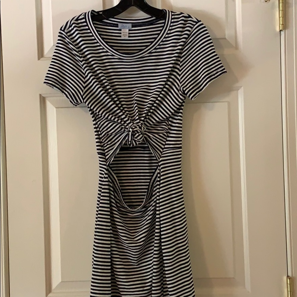 South Moon Under, front tie striped dress